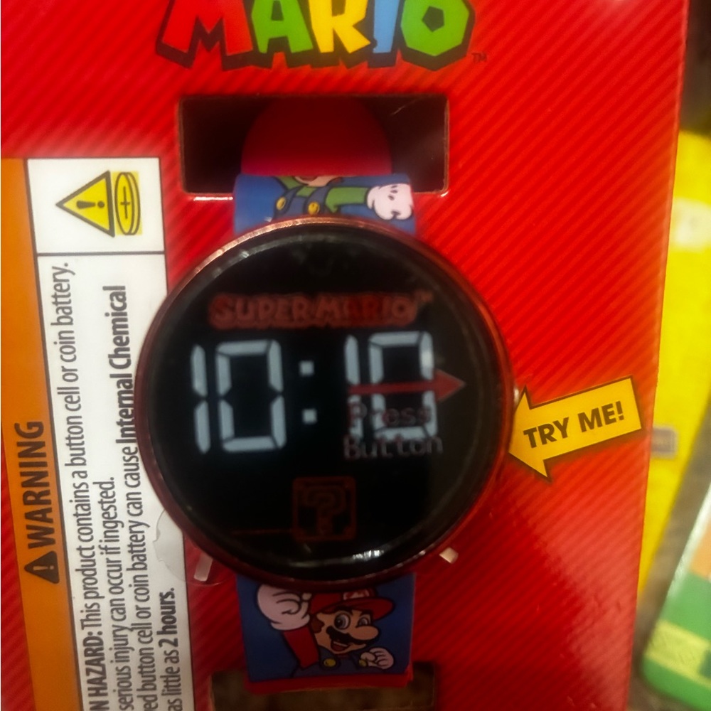 Super Mario Kids Digital Watch - Blue and Red